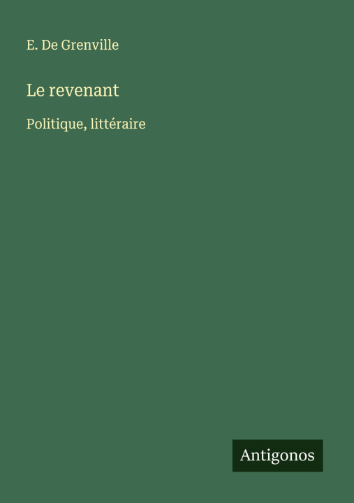 Kniha Le revenant 