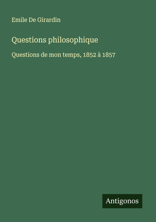 Kniha Questions philosophique 