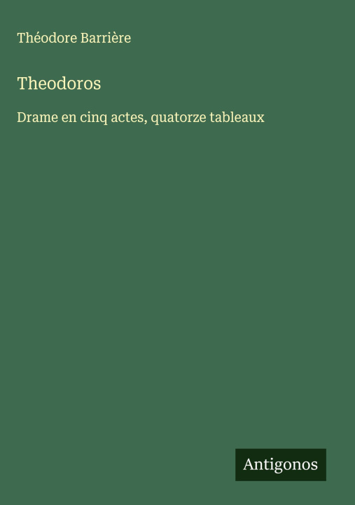 Kniha Theodoros Théodore Barrière