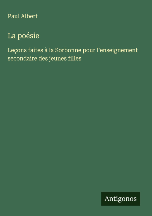 Kniha La poésie 