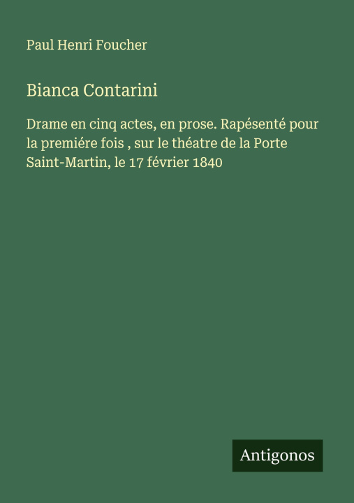 Kniha Bianca Contarini Paul Henri Foucher