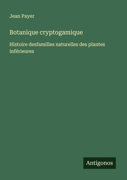 Kniha Botanique cryptogamique 