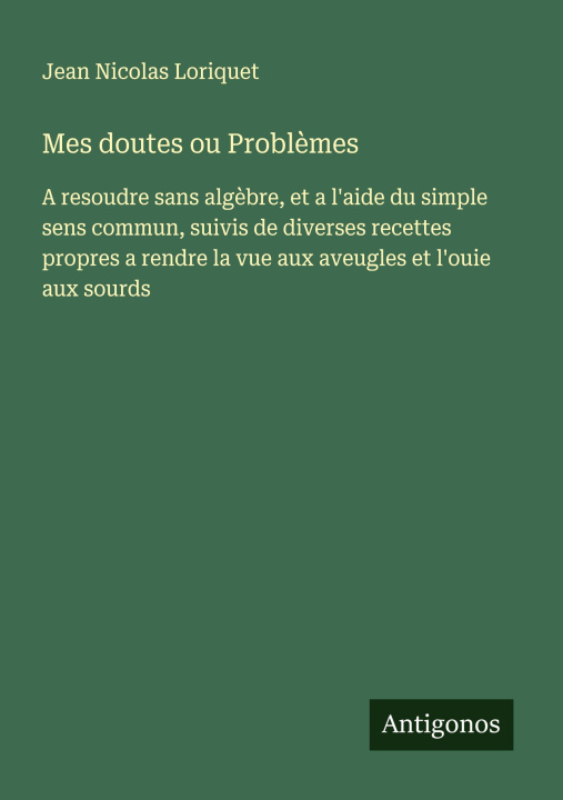 Kniha Mes doutes ou Probl?mes 
