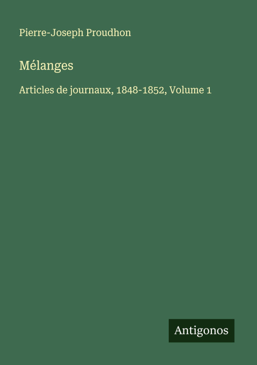Kniha Mélanges 