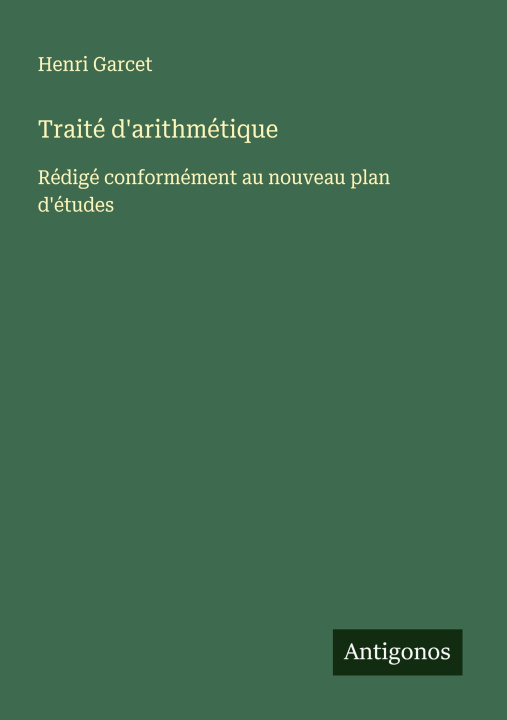 Kniha Traité d'arithmétique 