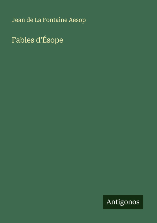 Kniha Fables d'Ésope 