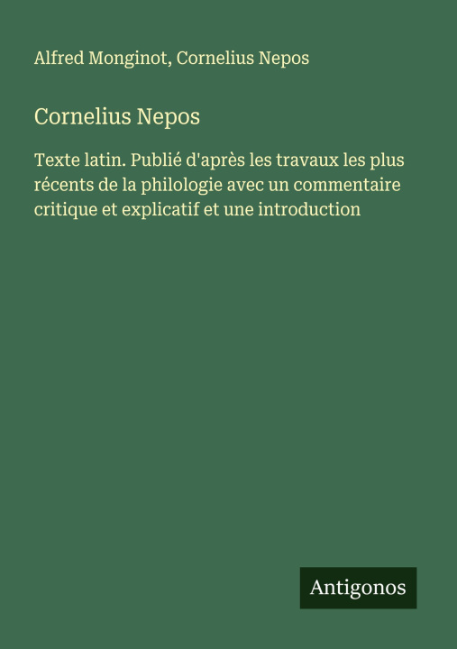 Kniha Cornelius Nepos Cornelius Nepos