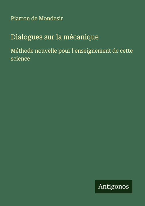 Carte Dialogues sur la mécanique 