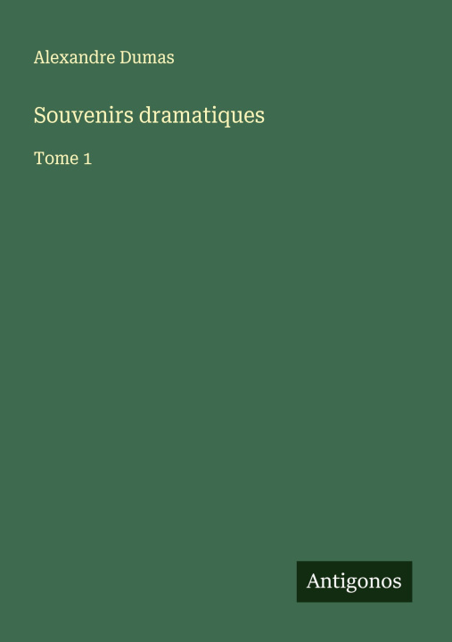 Knjiga Souvenirs dramatiques 