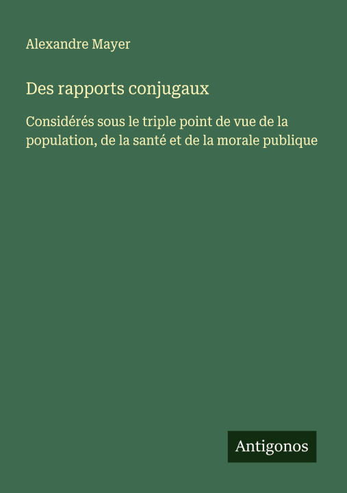 Carte Des rapports conjugaux 