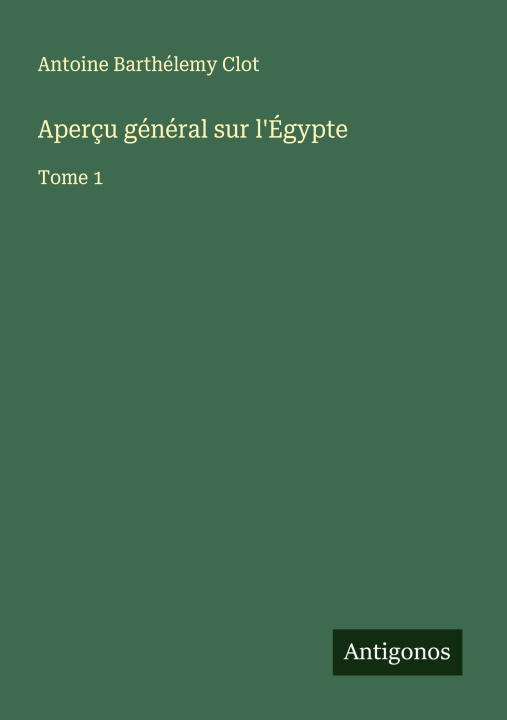 Kniha Aperçu général sur l'Égypte 