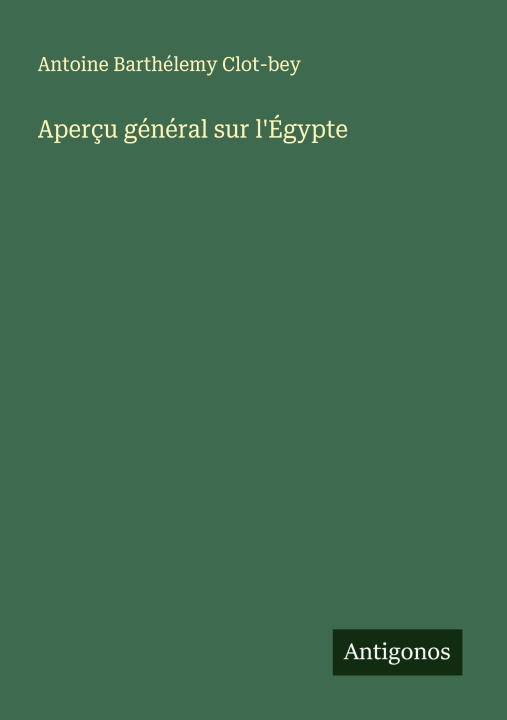 Kniha Aperçu général sur l'Égypte 