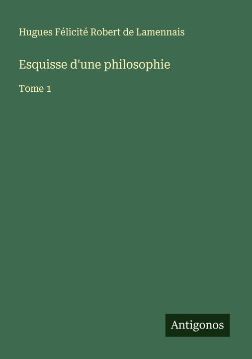 Kniha Esquisse d'une philosophie 