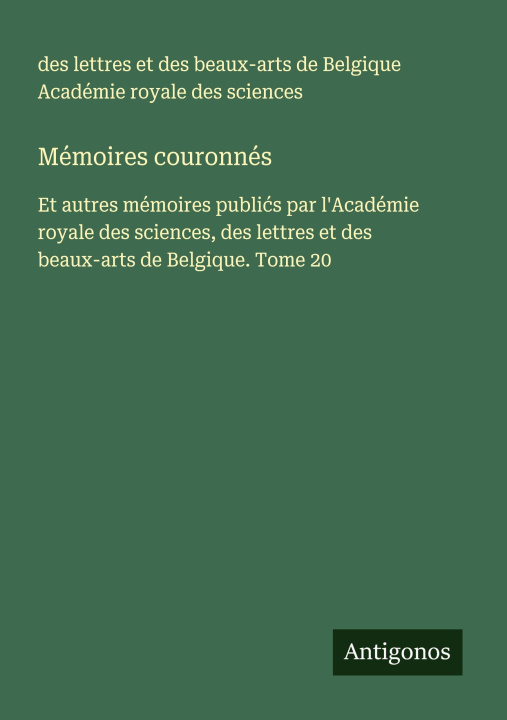 Knjiga Mémoires couronnés 
