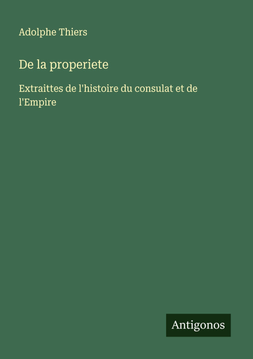 Kniha De la properiete 