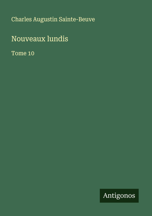 Kniha Nouveaux lundis 