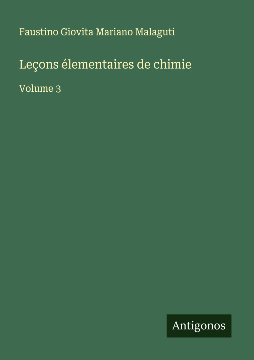 Kniha Leçons élementaires de chimie 
