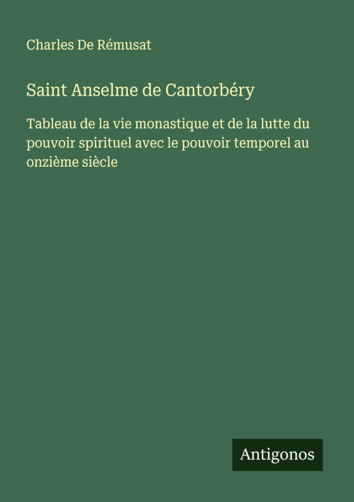 Kniha Saint Anselme de Cantorbéry 