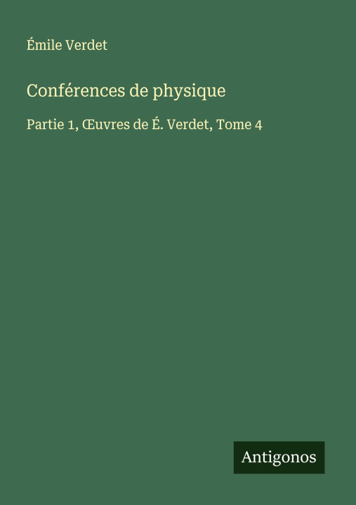 Kniha Conférences de physique 