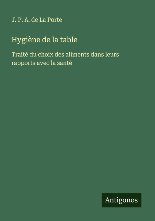 Kniha Hygi?ne de la table 