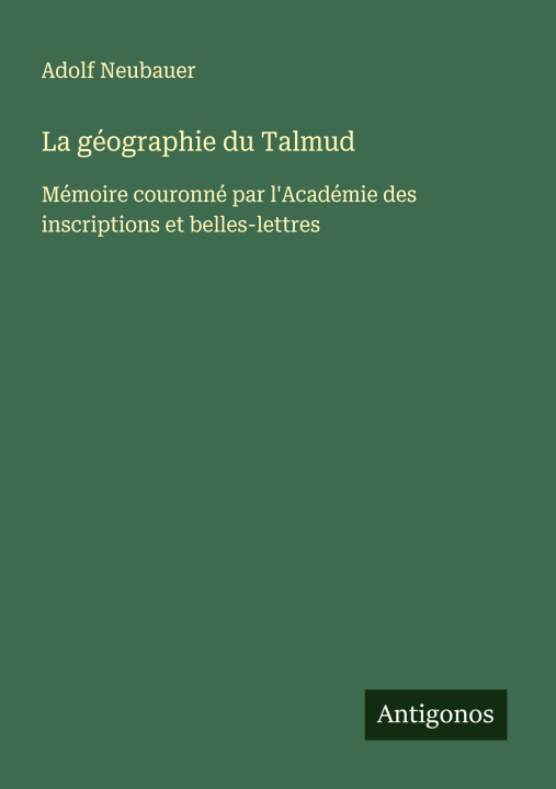 Kniha La géographie du Talmud 
