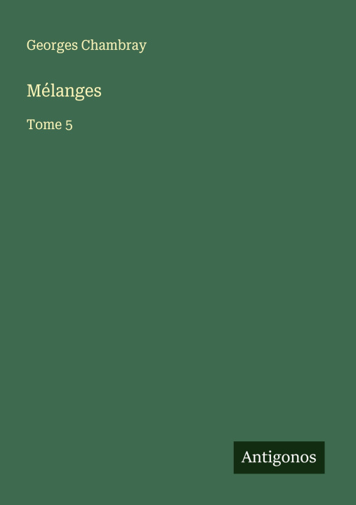 Kniha Mélanges 