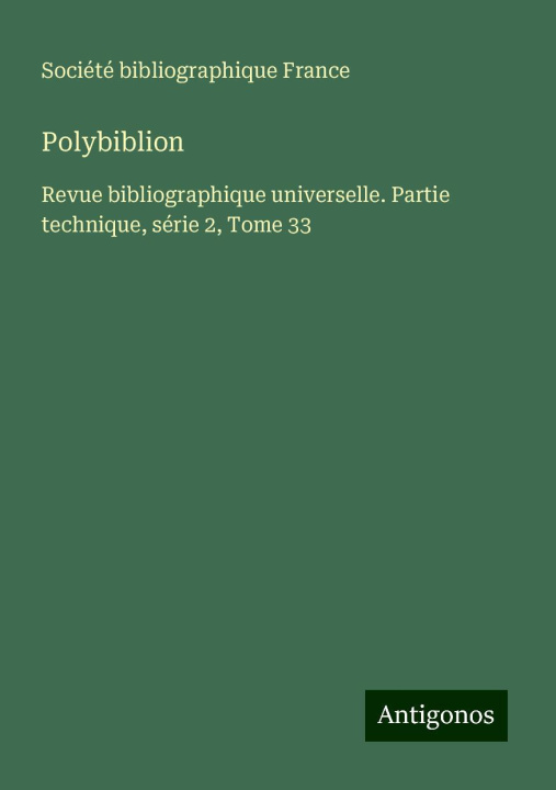 Kniha Polybiblion 
