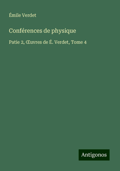 Kniha Conférences de physique 