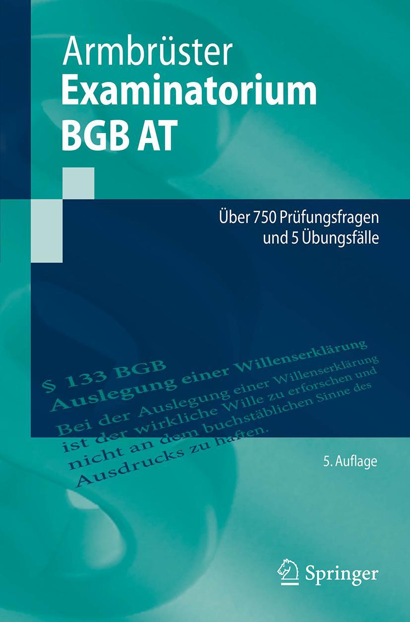 Knjiga Examinatorium BGB AT Armbrüster