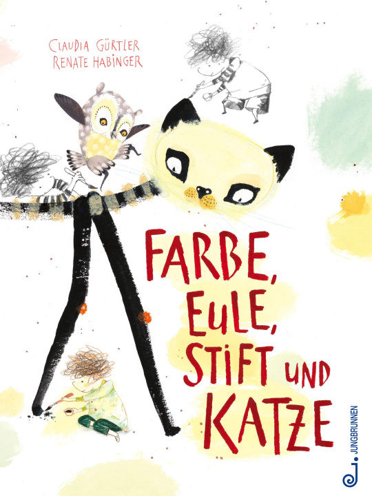 Kniha Farbe, Eule, Stift und Katze Renate Habinger
