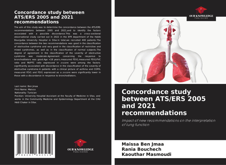 Knjiga Concordance study between ATS/ERS 2005 and 2021 recommendations Rania Bouchech