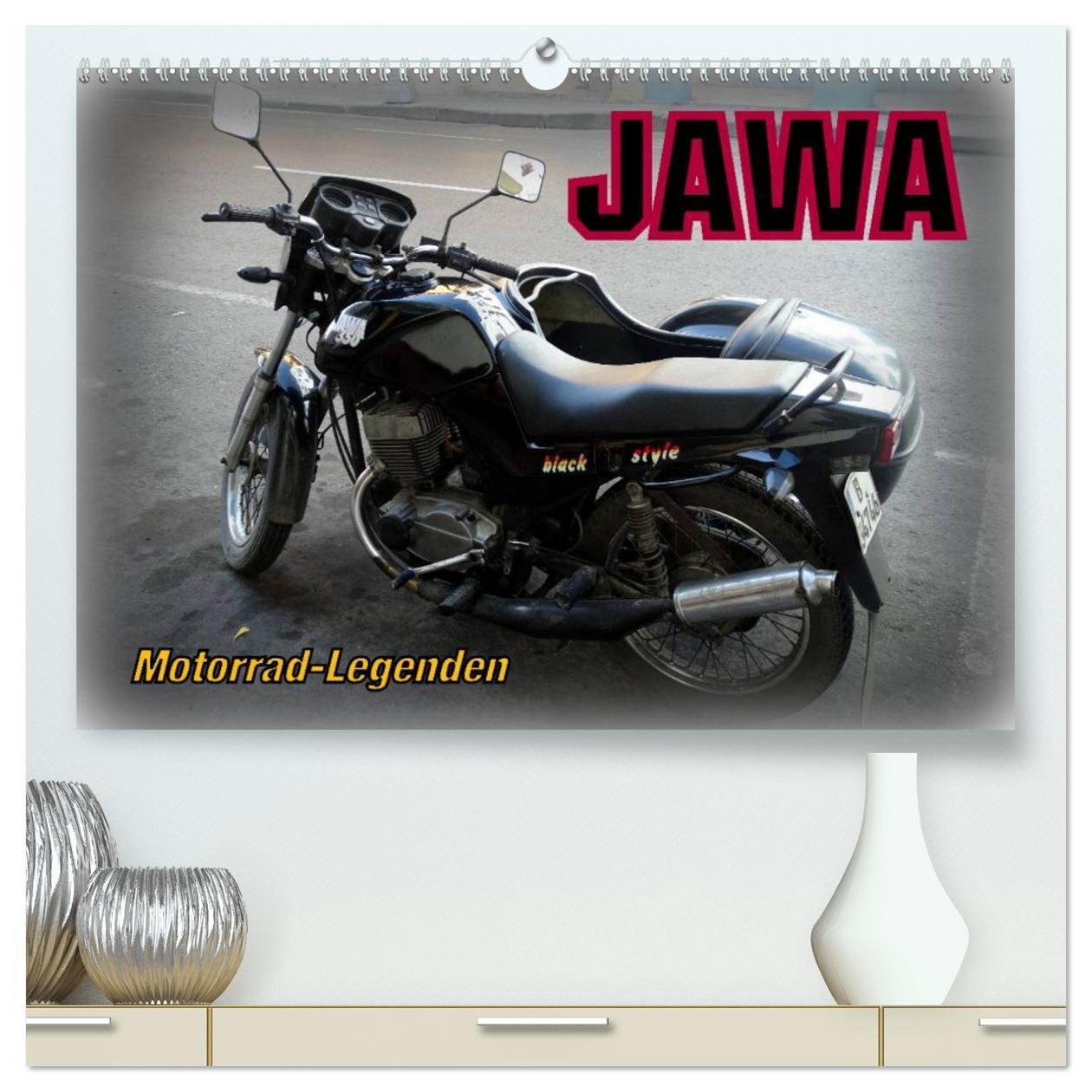 Kalendár/Diár Motorrad-Legenden: JAWA (hochwertiger Premium Wandkalender 2026 DIN A2 quer), Kunstdruck in Hochglanz Calvendo