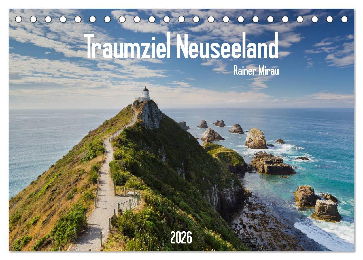 Kalendár/Diár Traumziel Neuseeland 2026 (Tischkalender 2026 DIN A5 quer), CALVENDO Monatskalender Calvendo