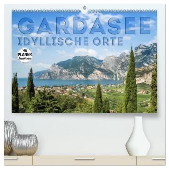 Kalendár/Diár GARDASEE Idyllische Orte (hochwertiger Premium Wandkalender 2026 DIN A2 quer), Kunstdruck in Hochglanz Calvendo