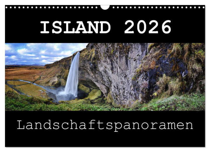 Kalendár/Diár Island 2026 Landschaftspanoramen (Wandkalender 2026 DIN A3 quer), CALVENDO Monatskalender Calvendo