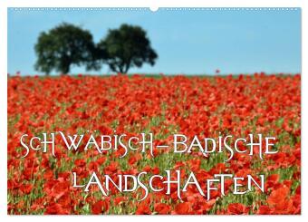 Kalendár/Diár SCHWÄBISCH-BADISCHE LANDSCHAFTEN (Wandkalender 2026 DIN A2 quer), CALVENDO Monatskalender Calvendo