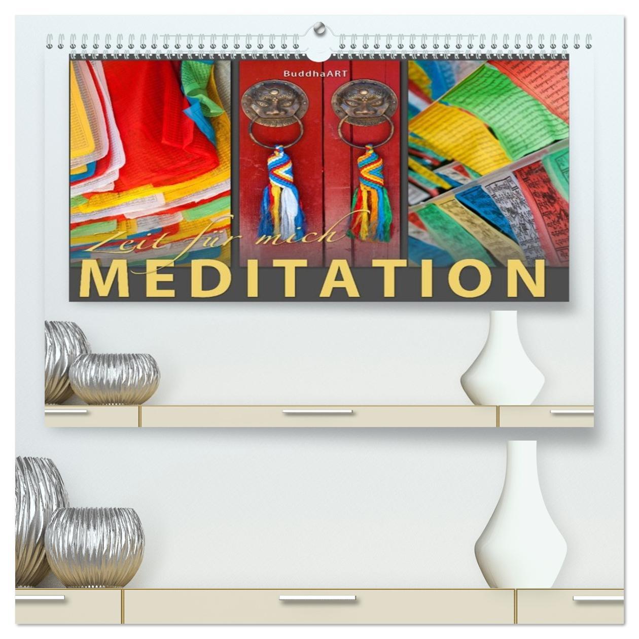 Kalendár/Diár MEDITATION Zeit für mich (hochwertiger Premium Wandkalender 2026 DIN A2 quer), Kunstdruck in Hochglanz Calvendo