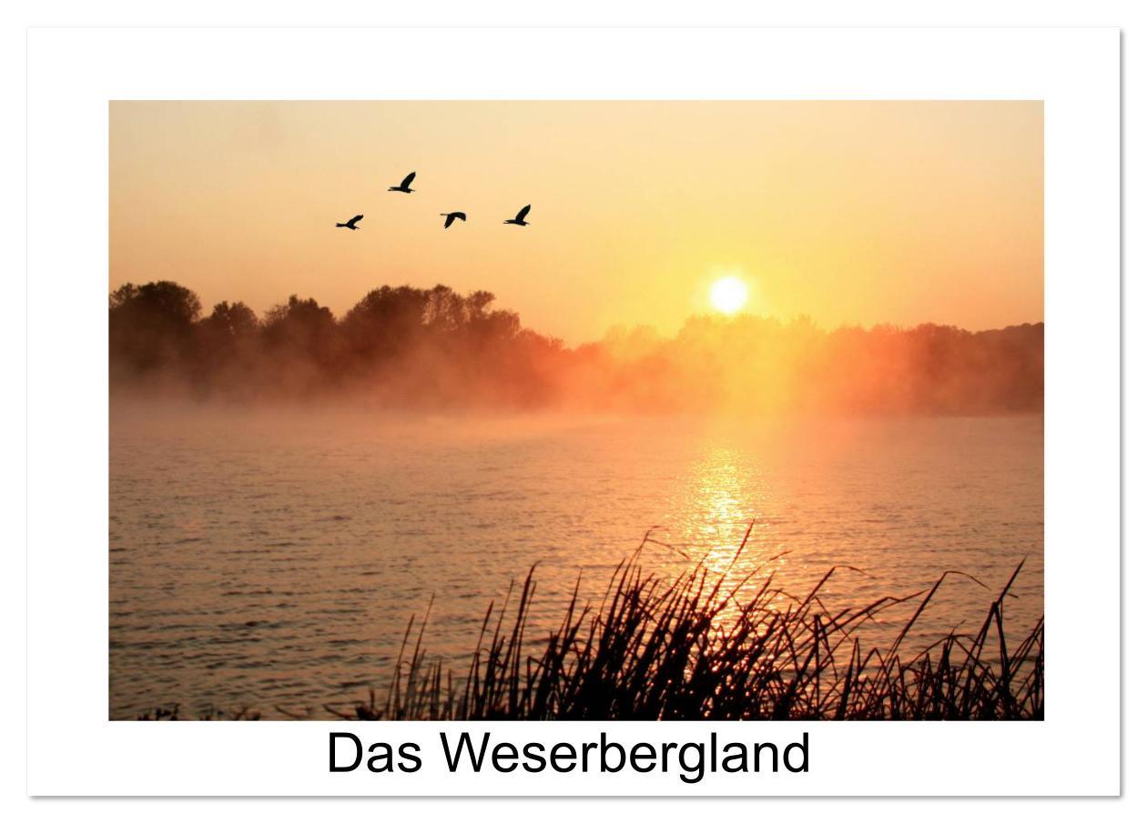 Kalendár/Diár Das Weserbergland (Tischkalender 2026 DIN A5 quer), CALVENDO Monatskalender Calvendo
