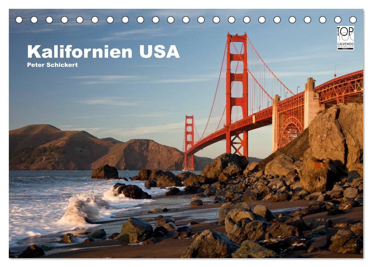 Kalendár/Diár Kalifornien USA (Tischkalender 2026 DIN A5 quer), CALVENDO Monatskalender Calvendo
