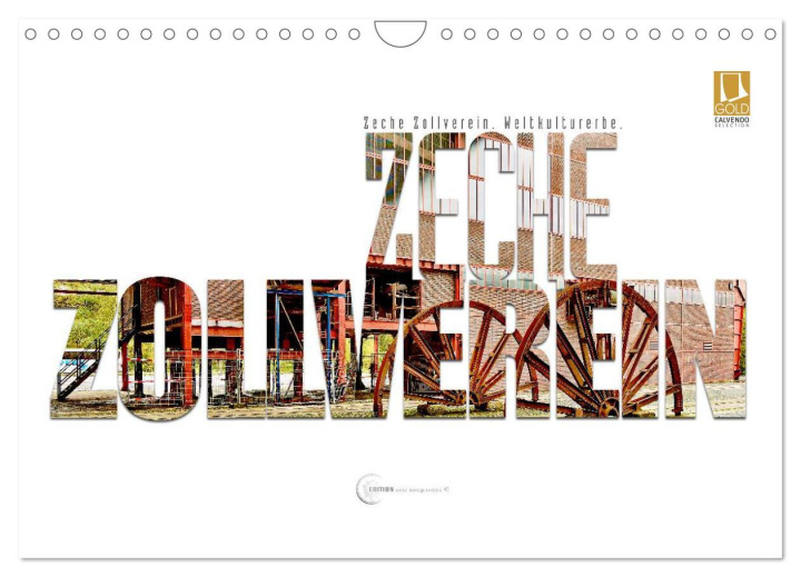 Kalendár/Diár Zeche Zollverein. Weltkulturerbe. (Wandkalender 2026 DIN A4 quer), CALVENDO Monatskalender Calvendo