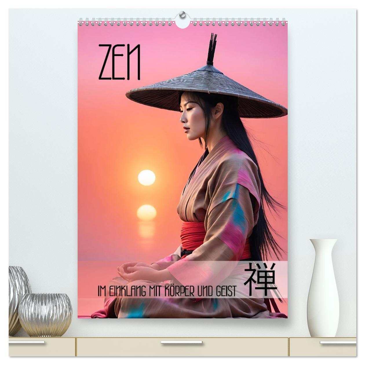 Kalendár/Diár Zen - im Einklang mit Körper und Geist (hochwertiger Premium Wandkalender 2026 DIN A2 hoch), Kunstdruck in Hochglanz Calvendo