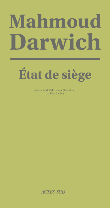 Kniha Etat de siège Darwich