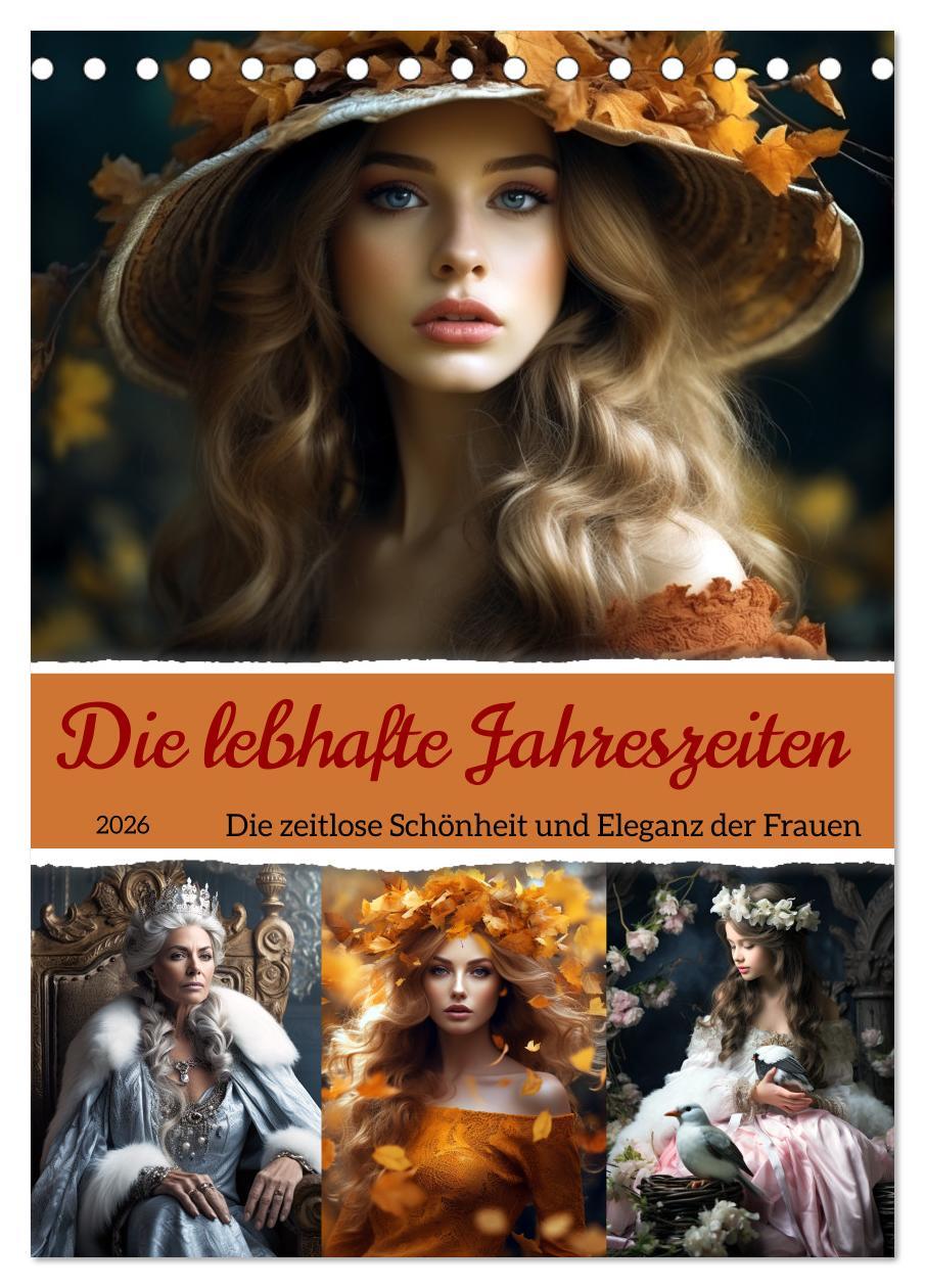 Kalendár/Diár Die lebhafte Jahreszeiten! (Tischkalender 2026 DIN A5 hoch), CALVENDO Monatskalender Calvendo