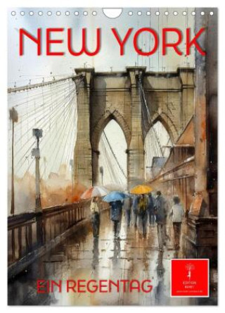 Kalendár/Diár New York - ein Regentag (Wandkalender 2026 DIN A4 hoch), CALVENDO Monatskalender Calvendo