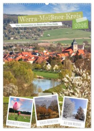 Kalendár/Diár Werra-Meißner-Kreis (Wandkalender 2026 DIN A2 hoch), CALVENDO Monatskalender Calvendo