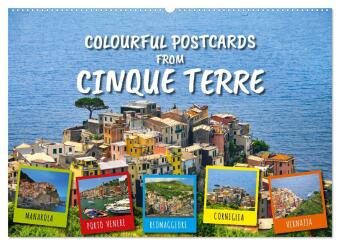 Календар/тефтер Colourful Postcards from Cinque Terre (Wall Calendar 2026 DIN A2 landscape), CALVENDO 12 Month Wall Calendar Calvendo
