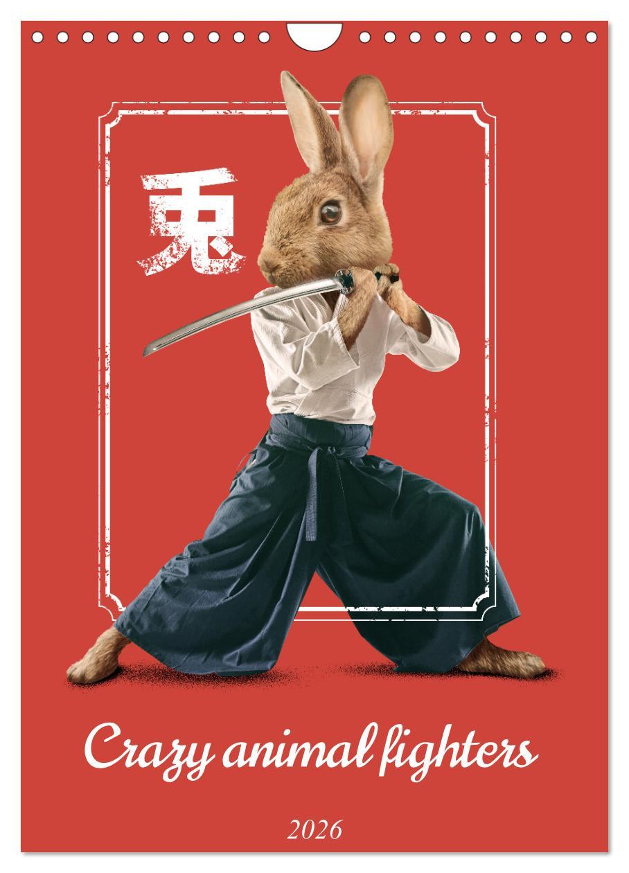 Календар/тефтер Crazy animal fighters (Wall Calendar 2026 DIN A4 portrait), CALVENDO 12 Month Wall Calendar Calvendo