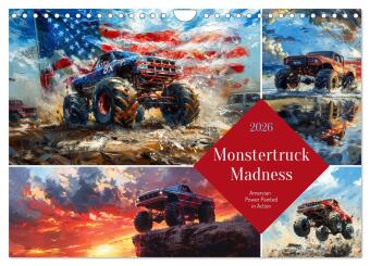 Календар/тефтер Monstertruck Madness (Wall Calendar 2026 DIN A4 landscape), CALVENDO 12 Month Wall Calendar Calvendo