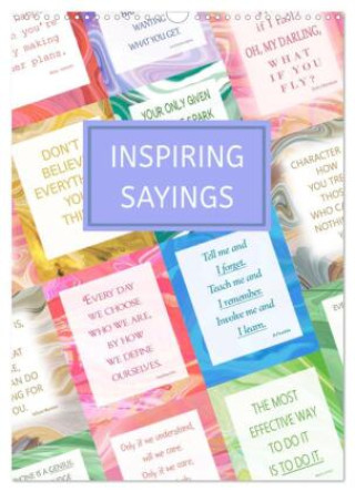 Календар/тефтер Inspiring sayings (Wall Calendar 2026 DIN A3 portrait), CALVENDO 12 Month Wall Calendar Calvendo