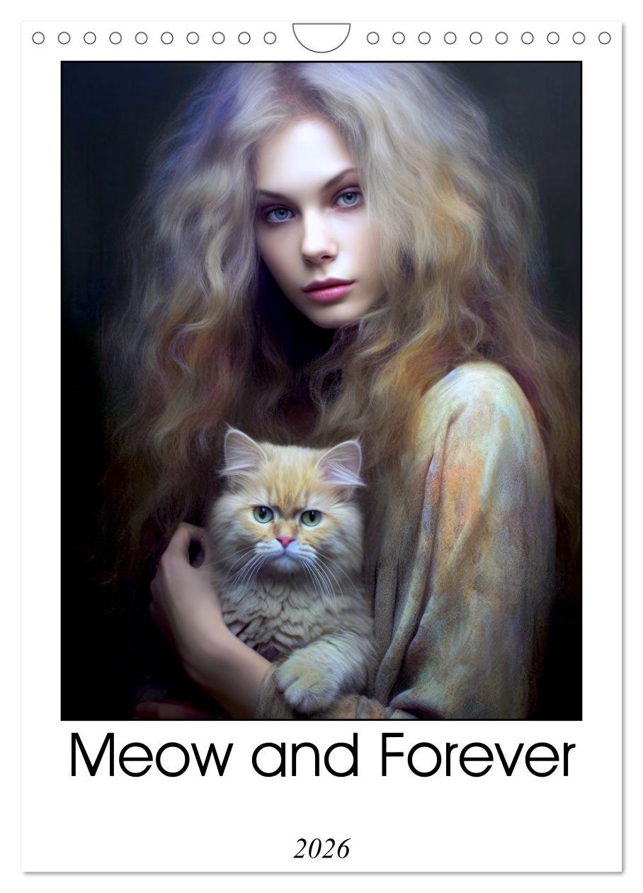 Календар/тефтер Meow and Forever (Wall Calendar 2026 DIN A4 portrait), CALVENDO 12 Month Wall Calendar Calvendo